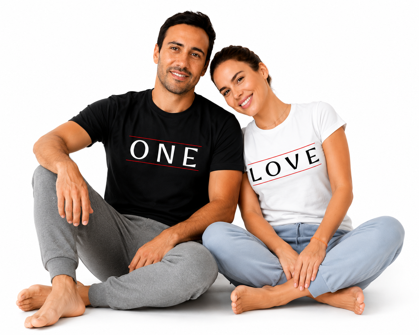 ONE LOVE Matching Couple T-Shirts