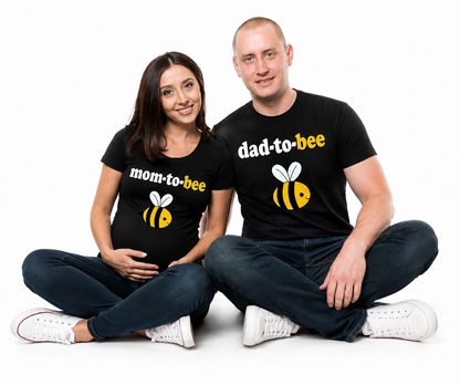 Matching Mom-to-Be & Dad-to-Be Bee Couple T-Shirts