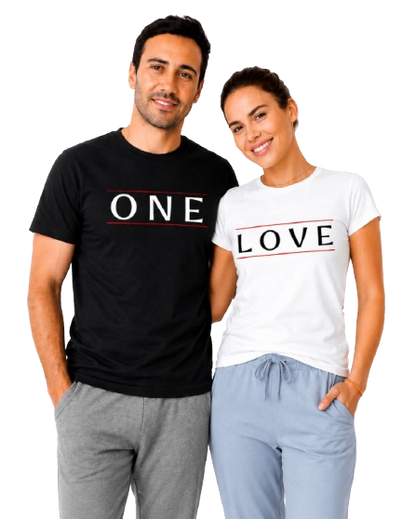 ONE LOVE Matching Couple T-Shirts