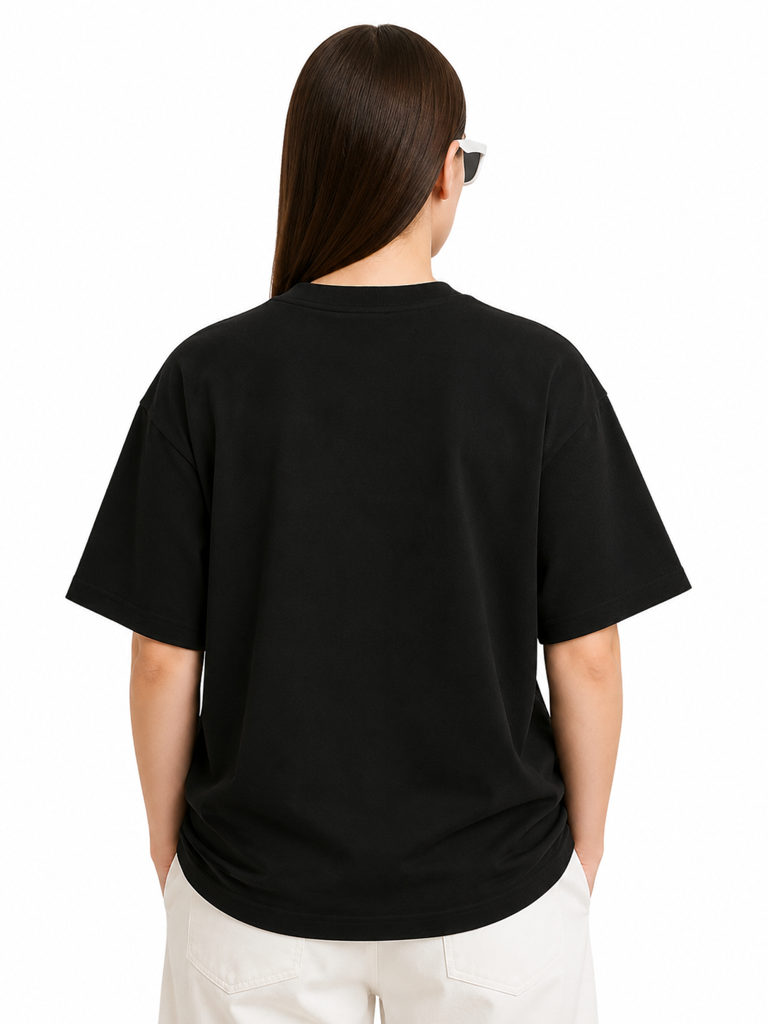 Women's Oversized Black Graphic T-Shirt – "It's Okay To Not Be Okay" Printed Cotton Tee