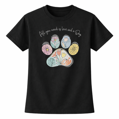 Pd Clori Positive Vibes Paw T-Shirt | Colorful Artistic Graphic Tee | Premium White Cotton T-Shirt