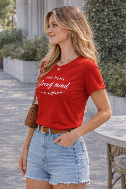 Soft Heart Strong Mind – Empowering Minimal Tee