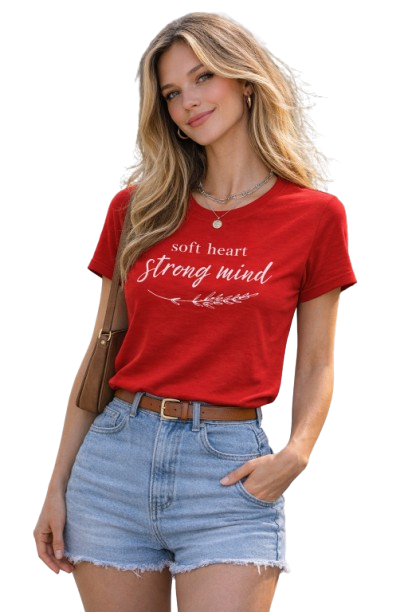 Soft Heart Strong Mind – Empowering Minimal Tee