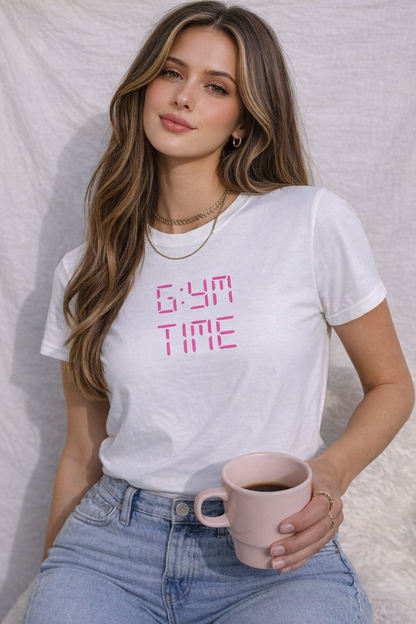 Glam Time – Minimal Pink Graphic T-Shirt
