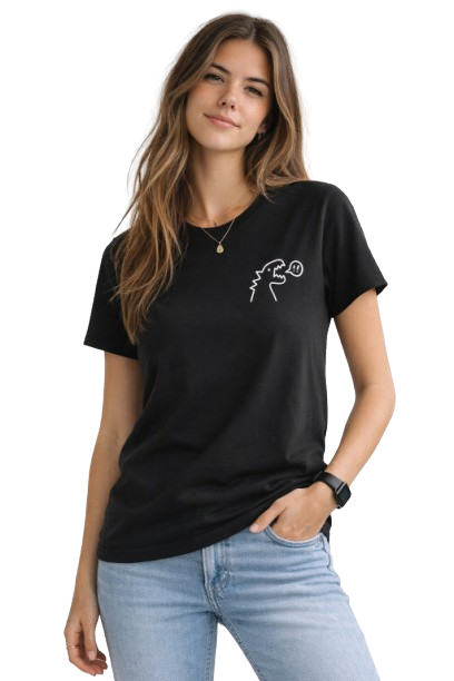 Minimal Broken Heart Graphic T-Shirt – Subtle Emotion Statement Tee