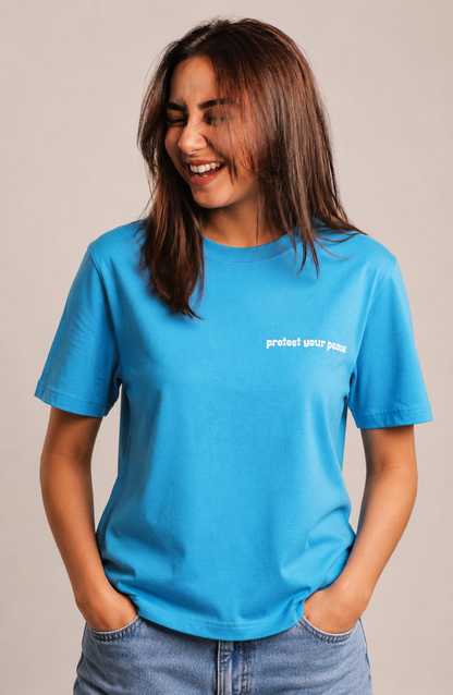 Protect Your Peace Graphic T-Shirt for Women | Minimalist Positive Quote Casual Tee