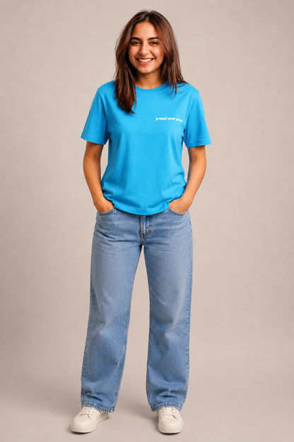 Protect Your Peace Graphic T-Shirt for Women | Minimalist Positive Quote Casual Tee