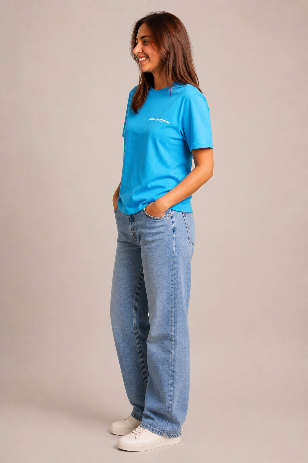Protect Your Peace Graphic T-Shirt for Women | Minimalist Positive Quote Casual Tee