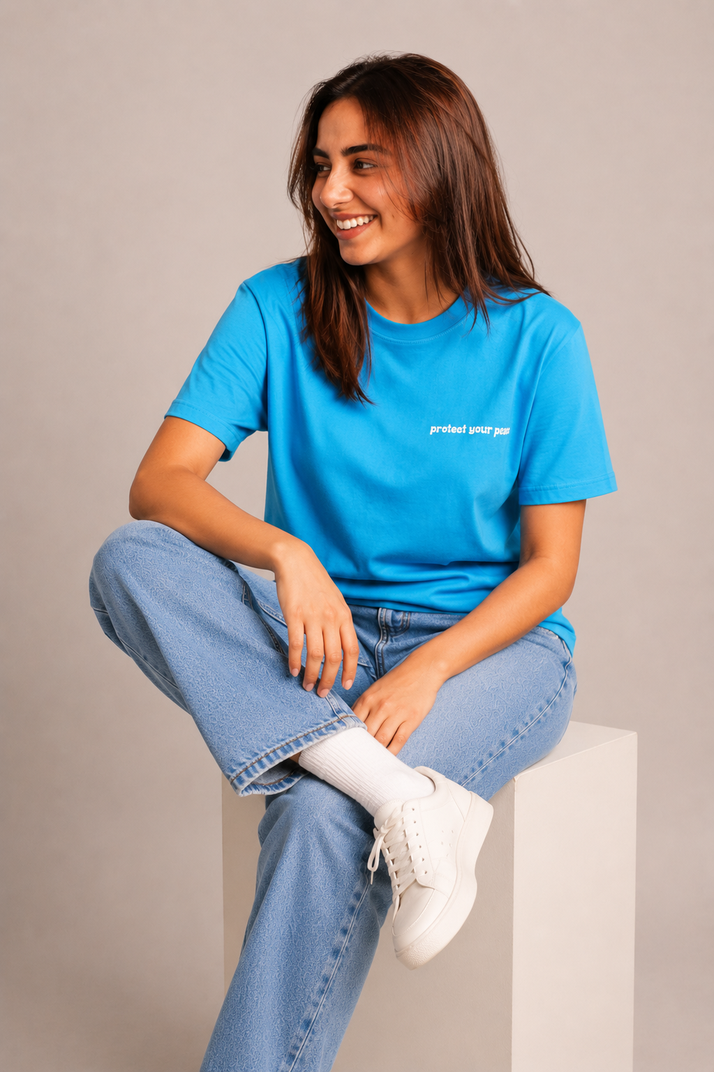 Protect Your Peace Graphic T-Shirt for Women | Minimalist Positive Quote Casual Tee