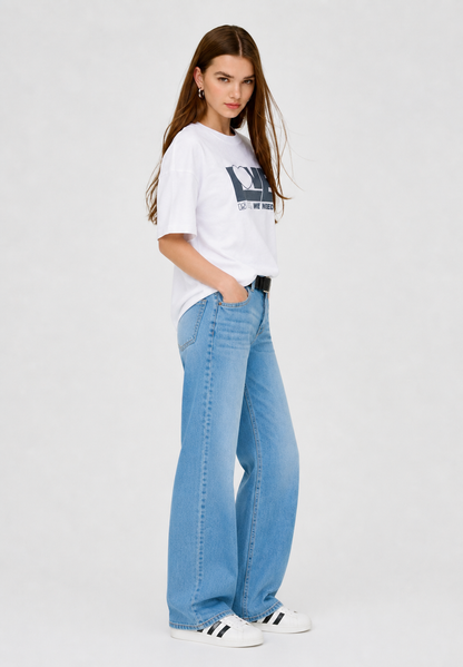 Pd Clori Love Is All We Need Oversized White T-Shirt for Women