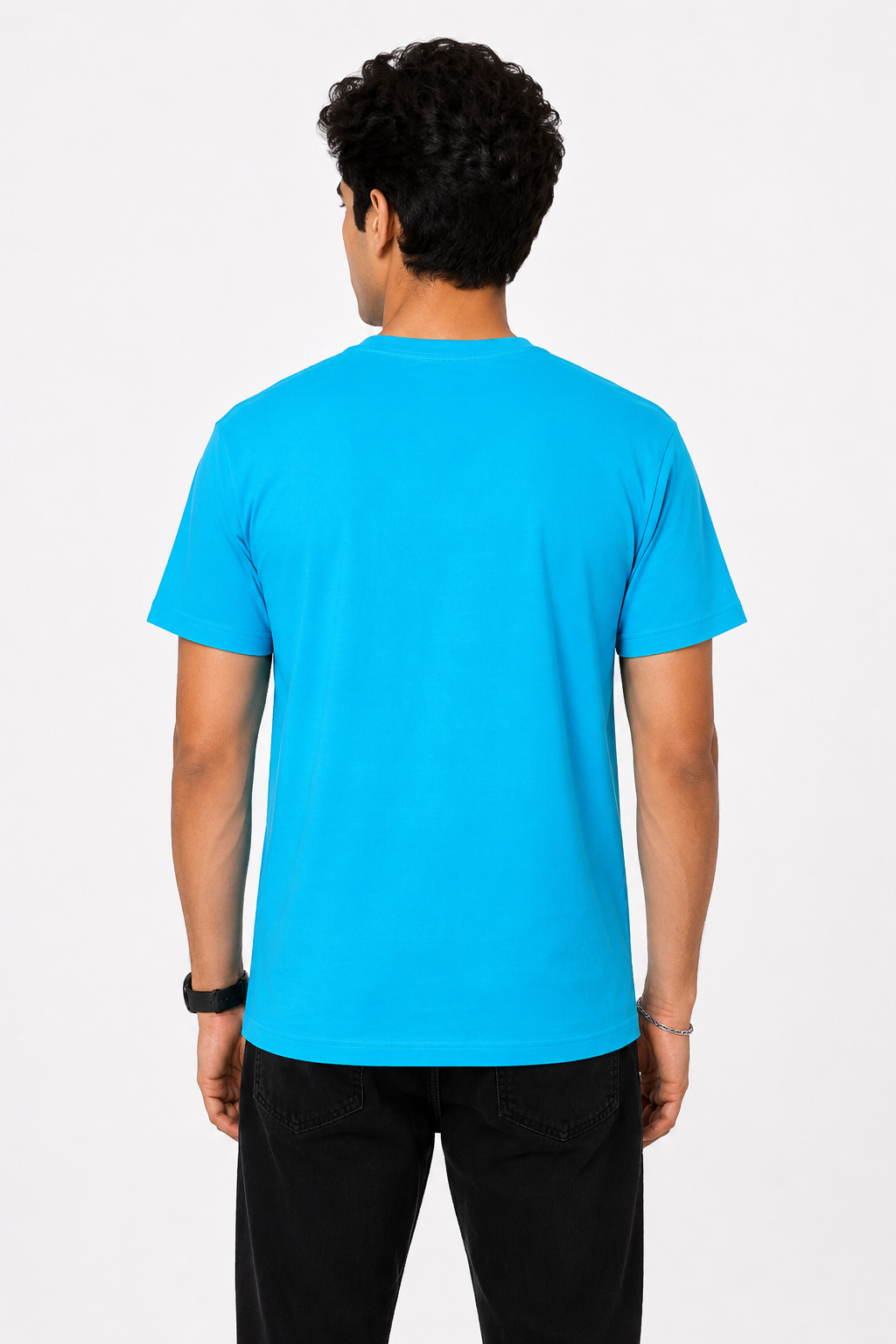 Men’s Blue Heart Printed T-Shirt – Regular Fit Casual Cotton Tee