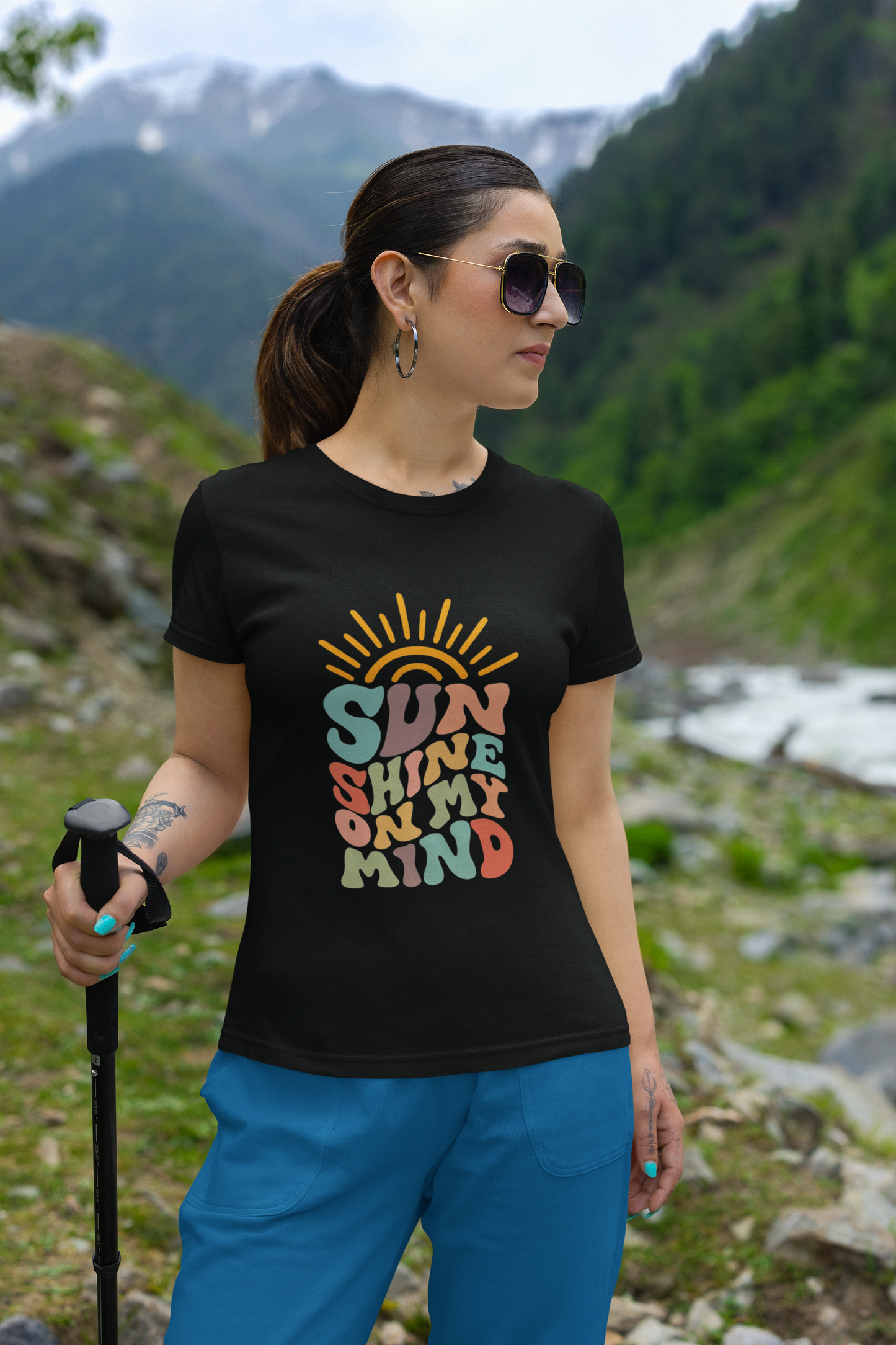 Sun Shine Women's Regular Cotton T-Shirt