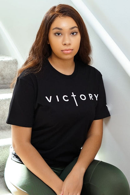 Victory Women’s Regular Cotton T-Shirt – Motivational Graphic Casual Tee