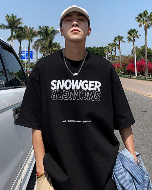 Snowger oversized Men's Cotton T-shirt