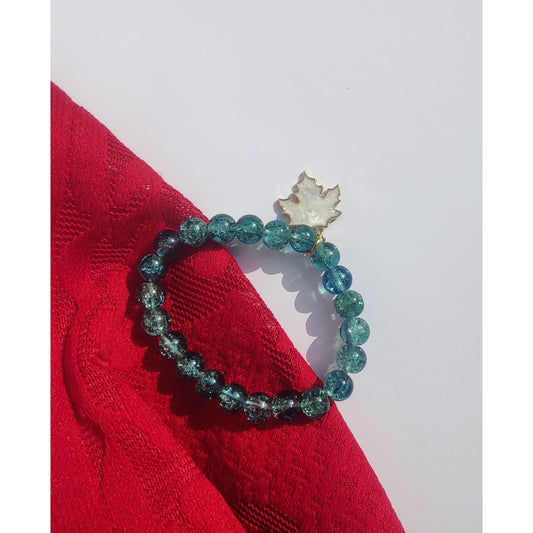 Leaf Sparkling Crystal Bracelet - Clori