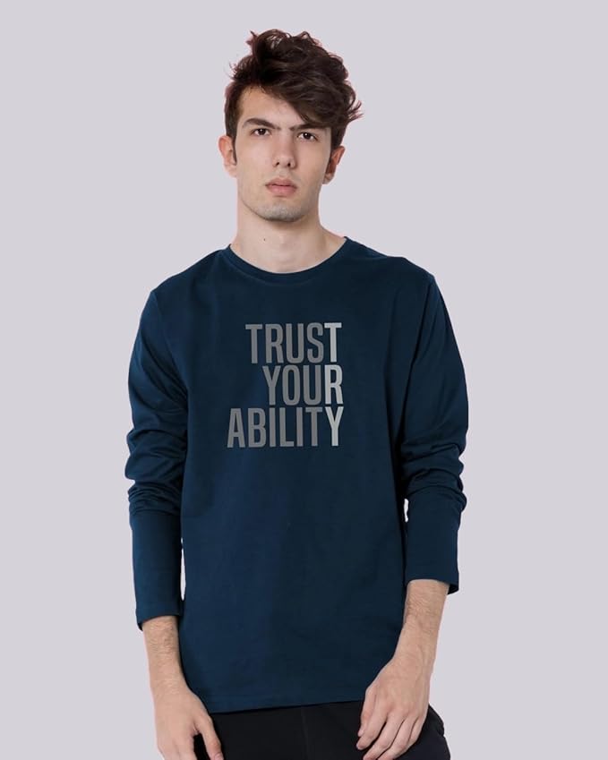 Trust Your Ability Graphic Print Men’s T-Shirt – Motivational Cotton Casual Tee
