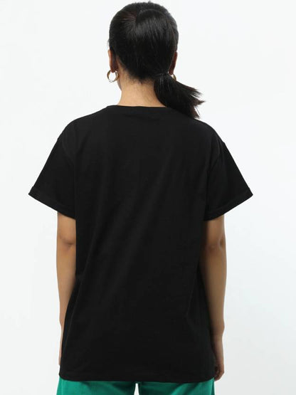 You Are Not Alone Typography T-Shirt – Black