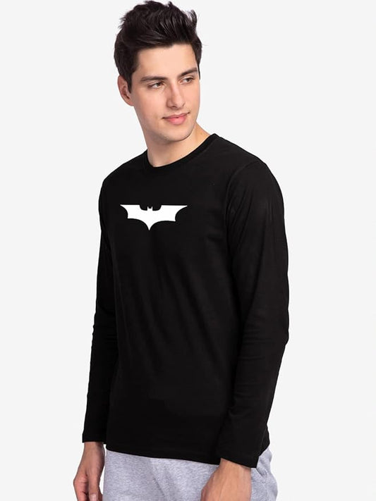 Batman Logo Graphic Print Men’s T-Shirt – Superhero Cotton Casual Tee