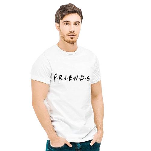 FRIENDS Graphic Print Men’s T-Shirt – Pop Culture Cotton Casual Tee