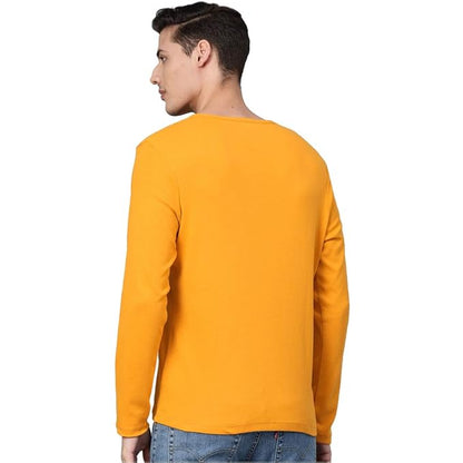 Mustard Yellow Full Sleeve Men’s T-Shirt – Premium Cotton Casual Wear