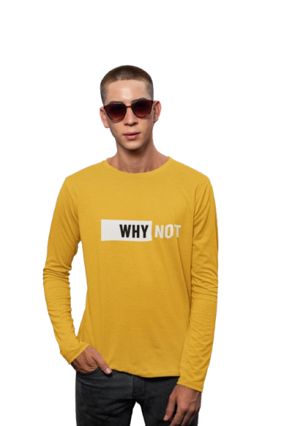 Why Not Graphic Print Men’s T-Shirt – Casual Motivational Cotton Tee