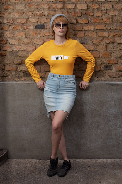 Women’s Why Not Graphic Cotton T-Shirt | Casual Round Neck Tee
