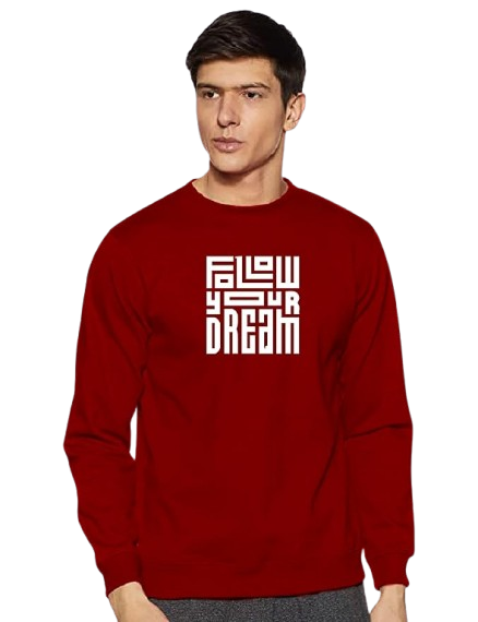 Follow Your Dream Graphic Print Men’s T-Shirt – Motivational Cotton Casual Tee