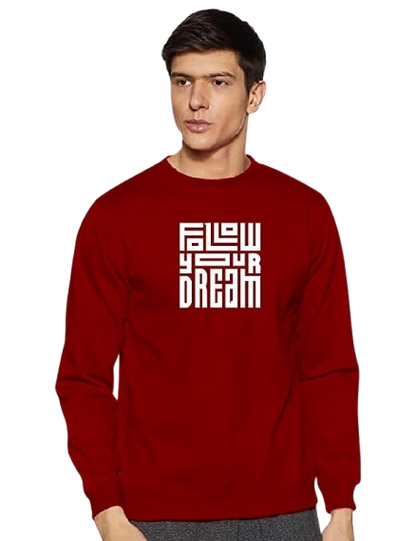 Follow Your Dream Graphic Print Men’s T-Shirt – Motivational Cotton Casual Tee