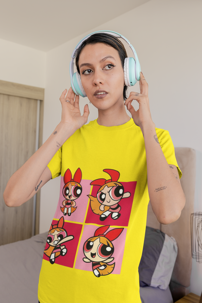 Powerpuff Girls Graphic Printed T-Shirt | Blossom Cartoon Style Tee