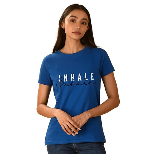 Inhale Exhale Men’s Graphic Printed T-Shirt | Breath-Inspired Motivational Tee