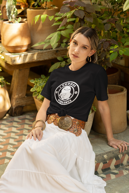 Baymax “I Choose Violence” Graphic Printed White T-Shirt
