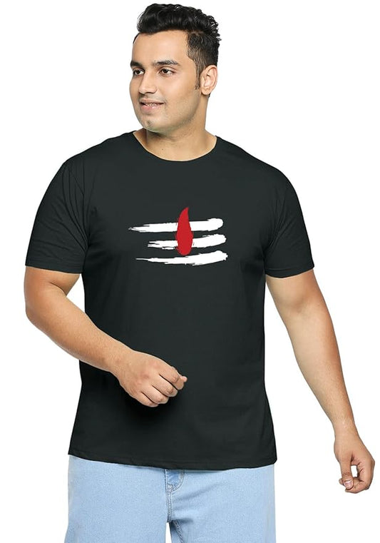 Trishul & Tripundra Graphic Printed Black T-Shirt for Men & Women