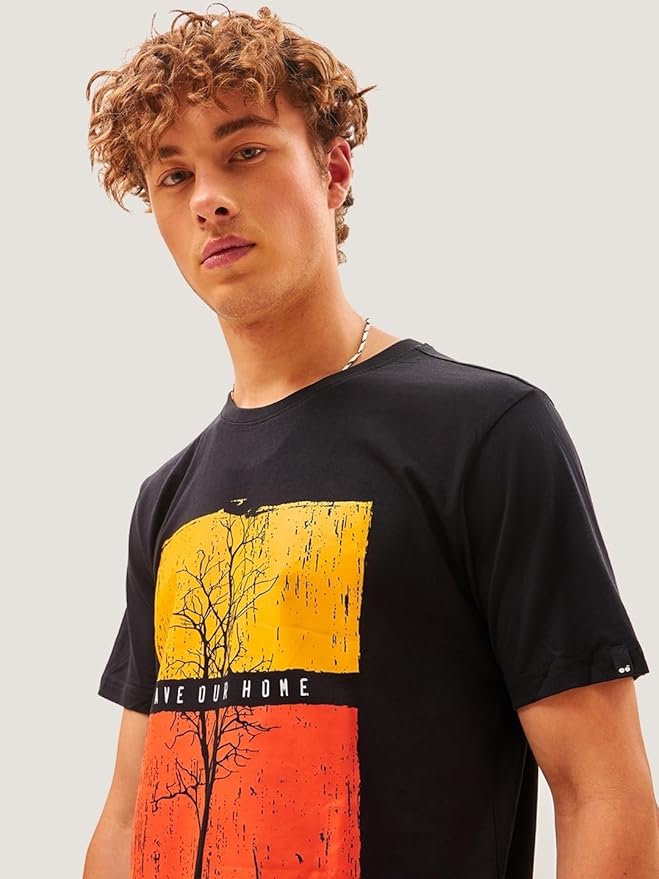 Sunset Tree Graphic Black T-Shirt | Casual Streetwear Tee