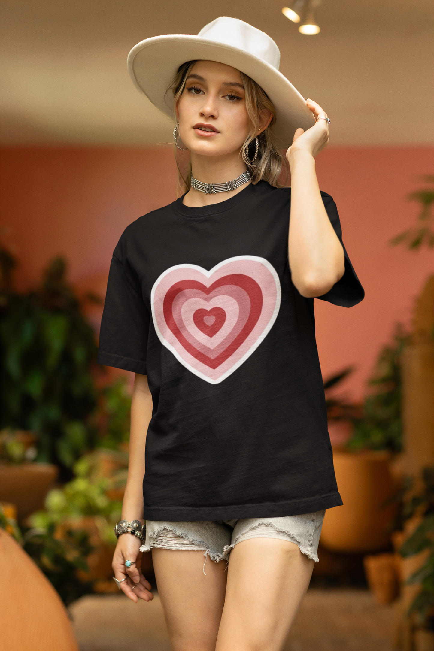 Layered Heart Love Graphic T-Shirt