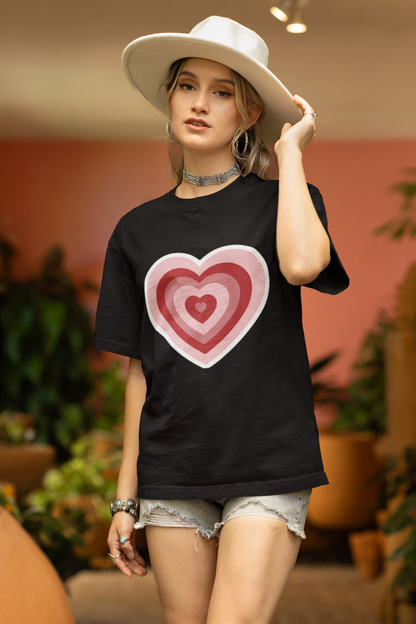 Layered Heart Love Graphic T-Shirt