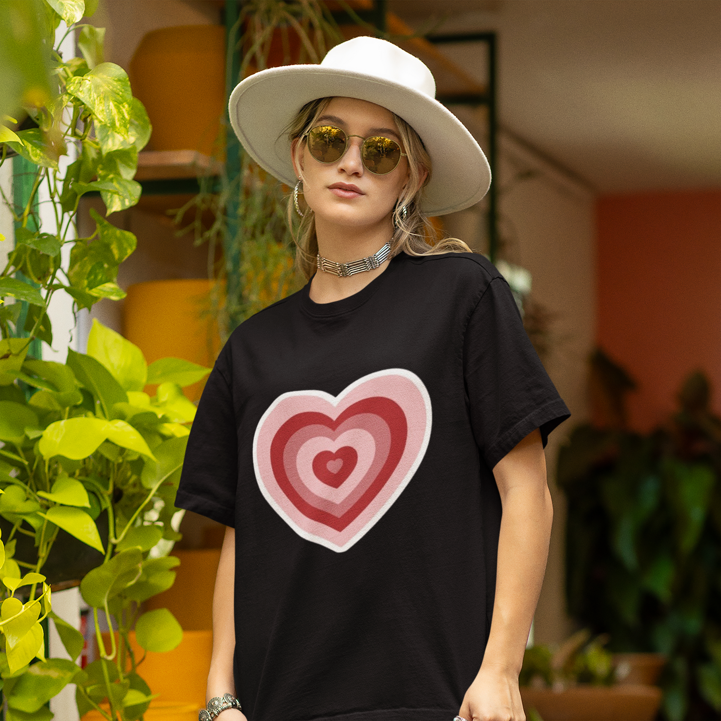 Layered Heart Love Graphic T-Shirt