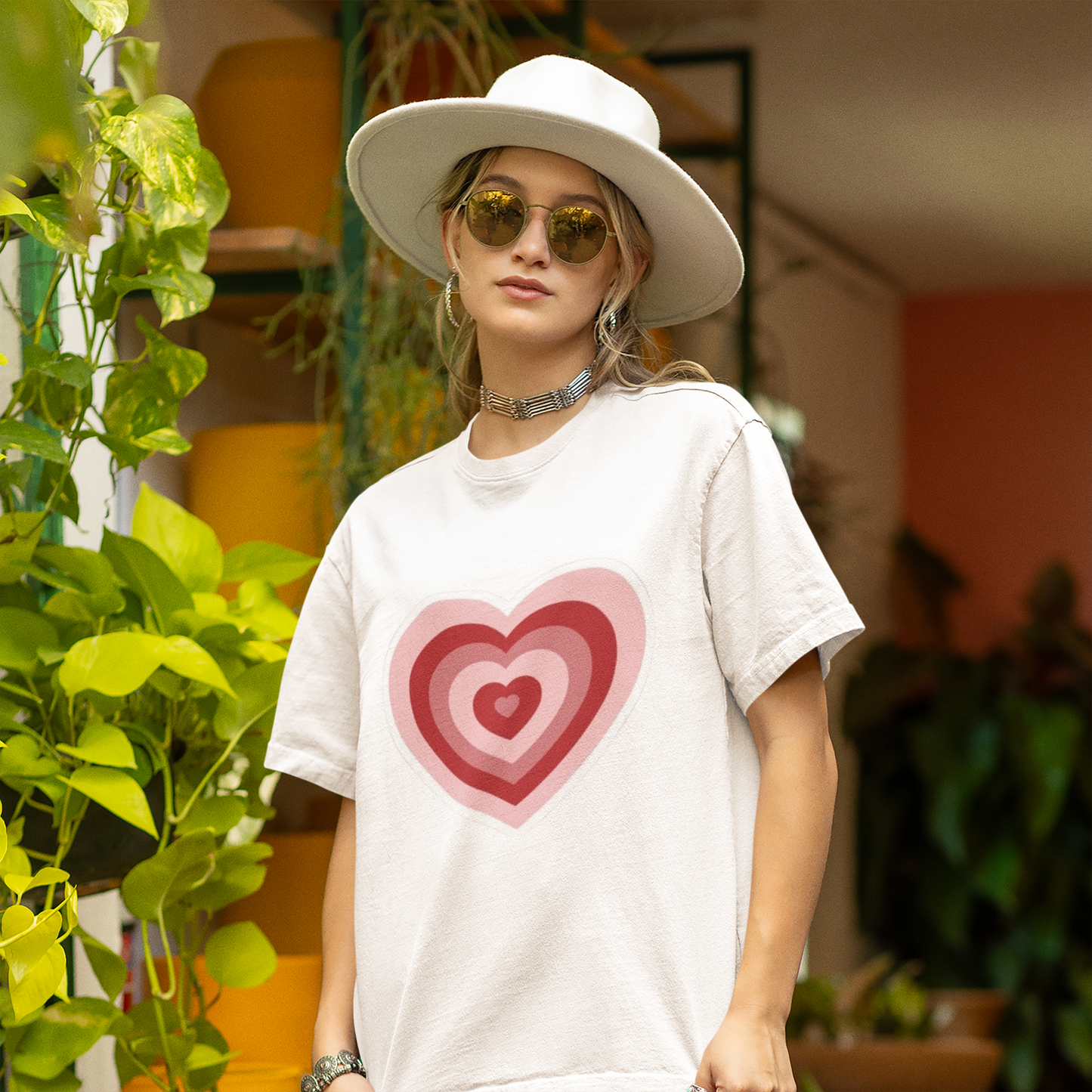 Layered Heart Love Graphic T-Shirt