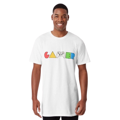 Color Block Gamer Graphic T-Shirt