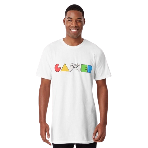 Color Block Gamer Graphic T-Shirt