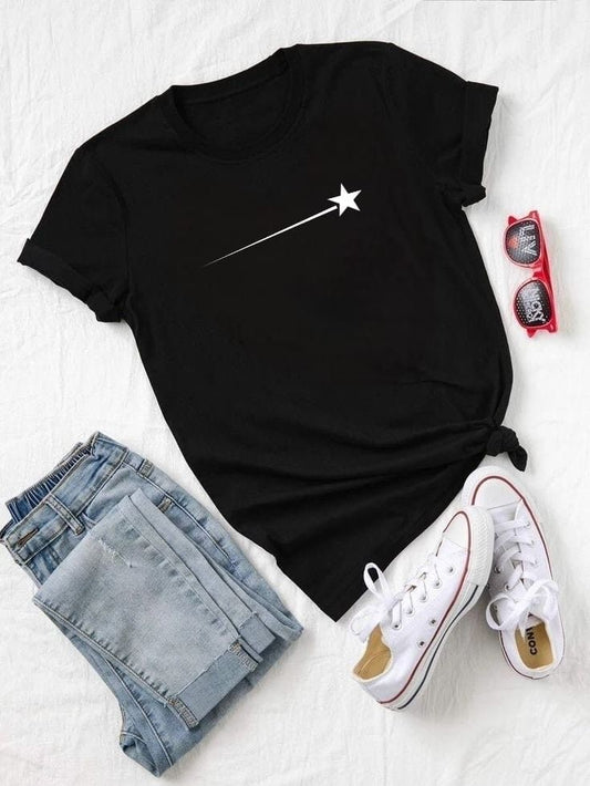 Star Printed T-Shirt – Shine Bright in Style