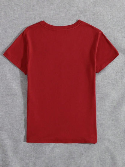 "BELIEVE" Inspirational Graphic T-Shirt – Bold Red Edition