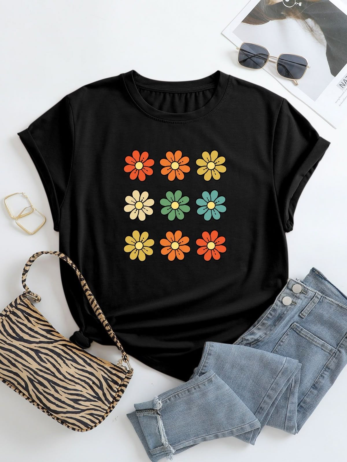 Flower Printed T-Shirt – Soft, Stylish & Naturally Beautiful