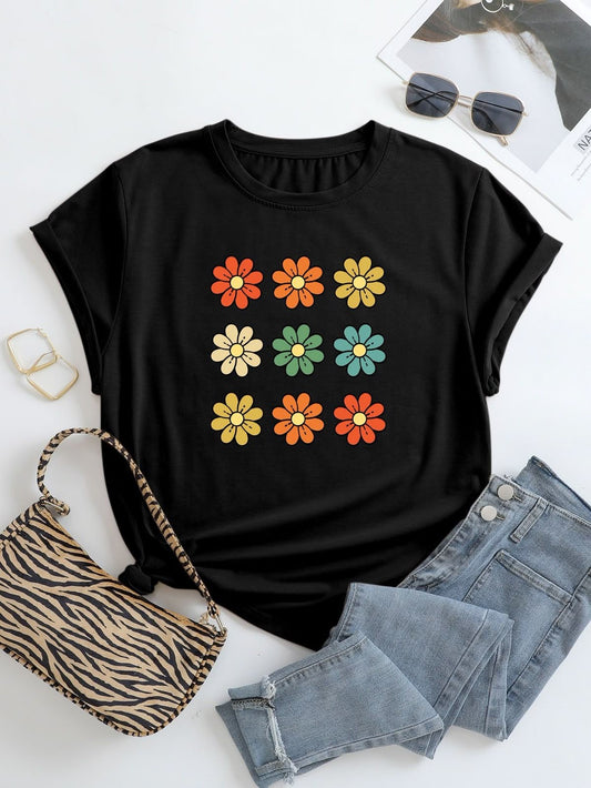 Flower Printed T-Shirt – Soft, Stylish & Naturally Beautiful