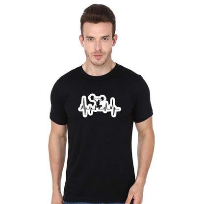 Gym Heartbeat Printed T-Shirt – Fitness Vibes for Gym Lovers