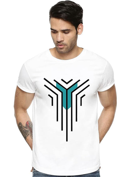 Geometric Lines Printed T-Shirt – Modern Minimalist Style