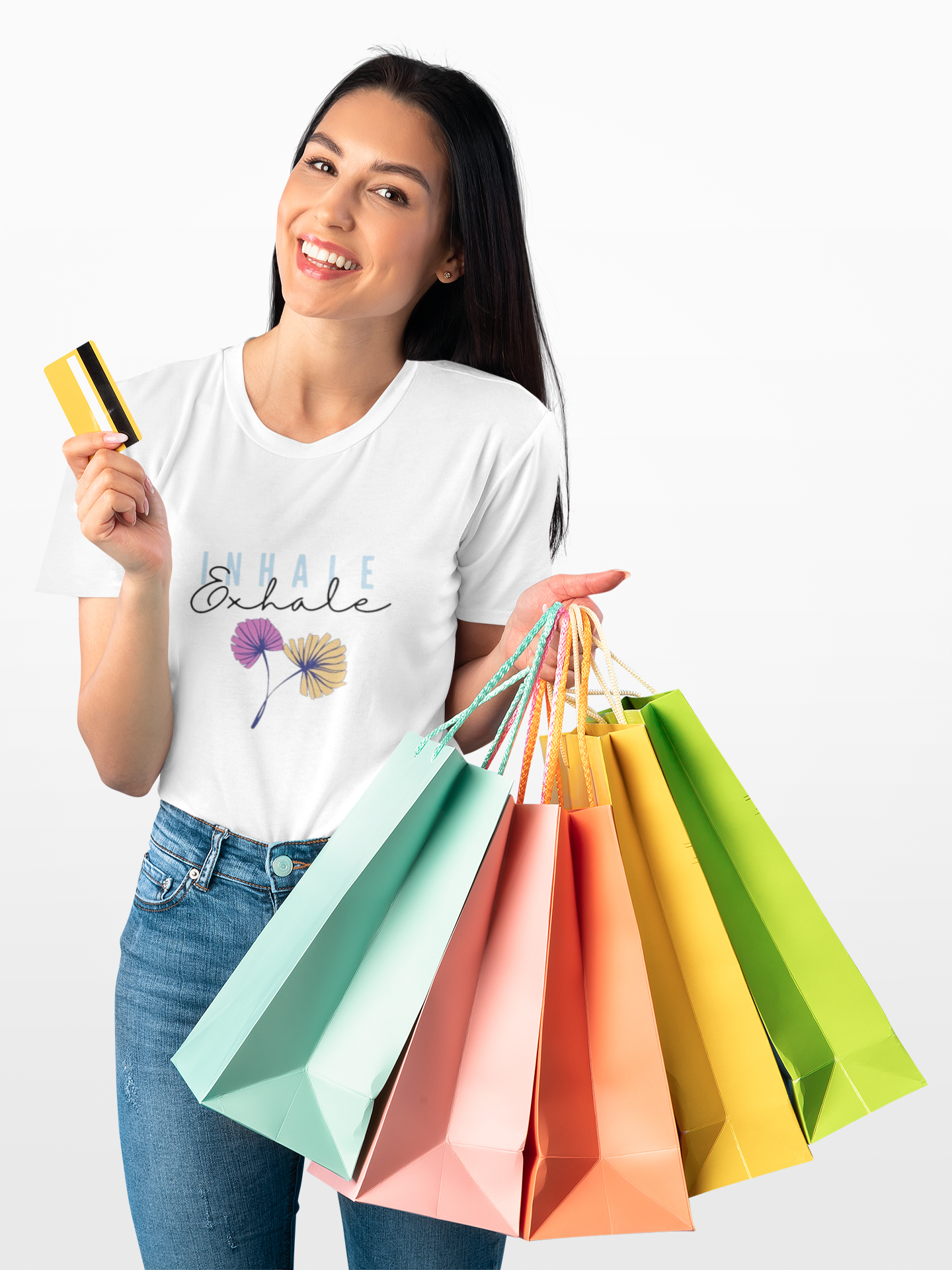 Inhale Exhale Printed T-Shirt – Calm & Minimal Mindfulness Tee