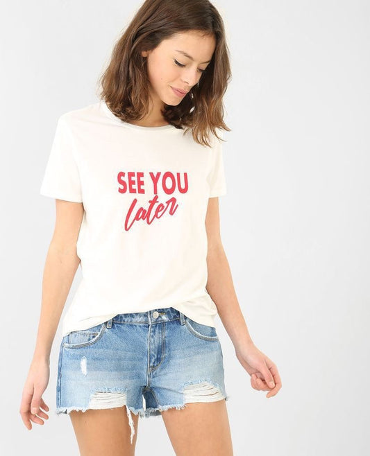 See You Later Graphic Printed Unisex T-Shirt – Casual & Playful Style