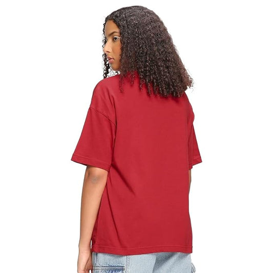 “ERASE” Bold Red Statement T-Shirt – Minimal Typography Cotton Tee
