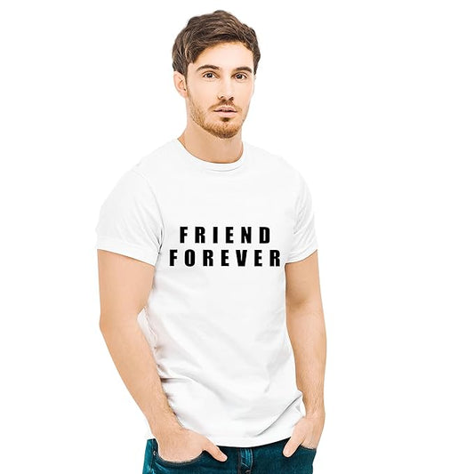 Friend Forever Typography White T-Shirt