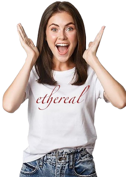 Ethereal Graphic Print Women’s T-Shirt – Aesthetic Cotton Casual Tee